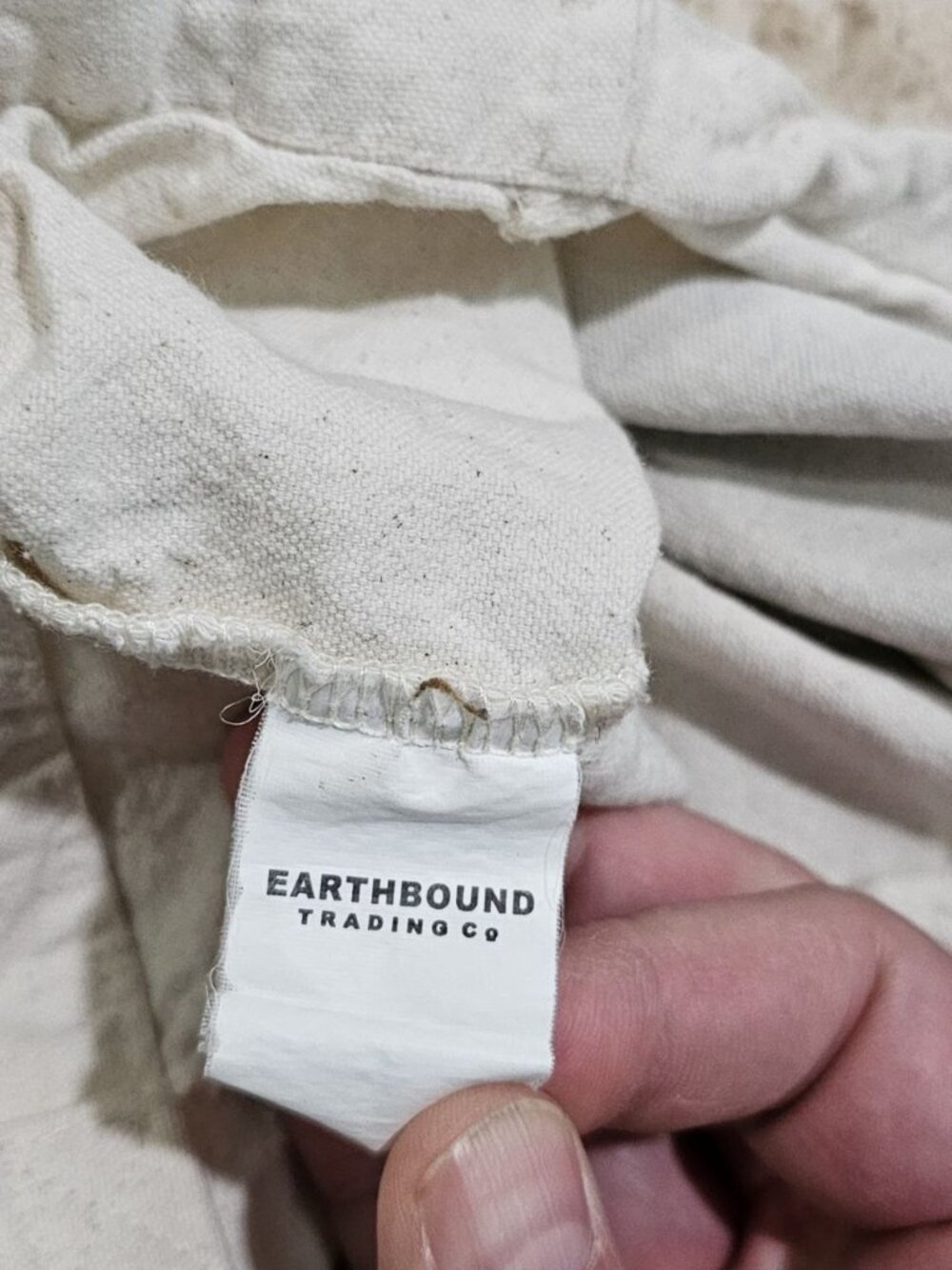 Earthbound Unisex Large Tote Cream Canvas Mermaid Graphic Bag Statement Boho - Picture 5 of 7